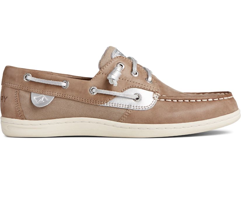Sperry Songfish Starlight Leather Boat Shoes - Women's Boat Shoes - Brown [SX7012468] Sperry Top Sid